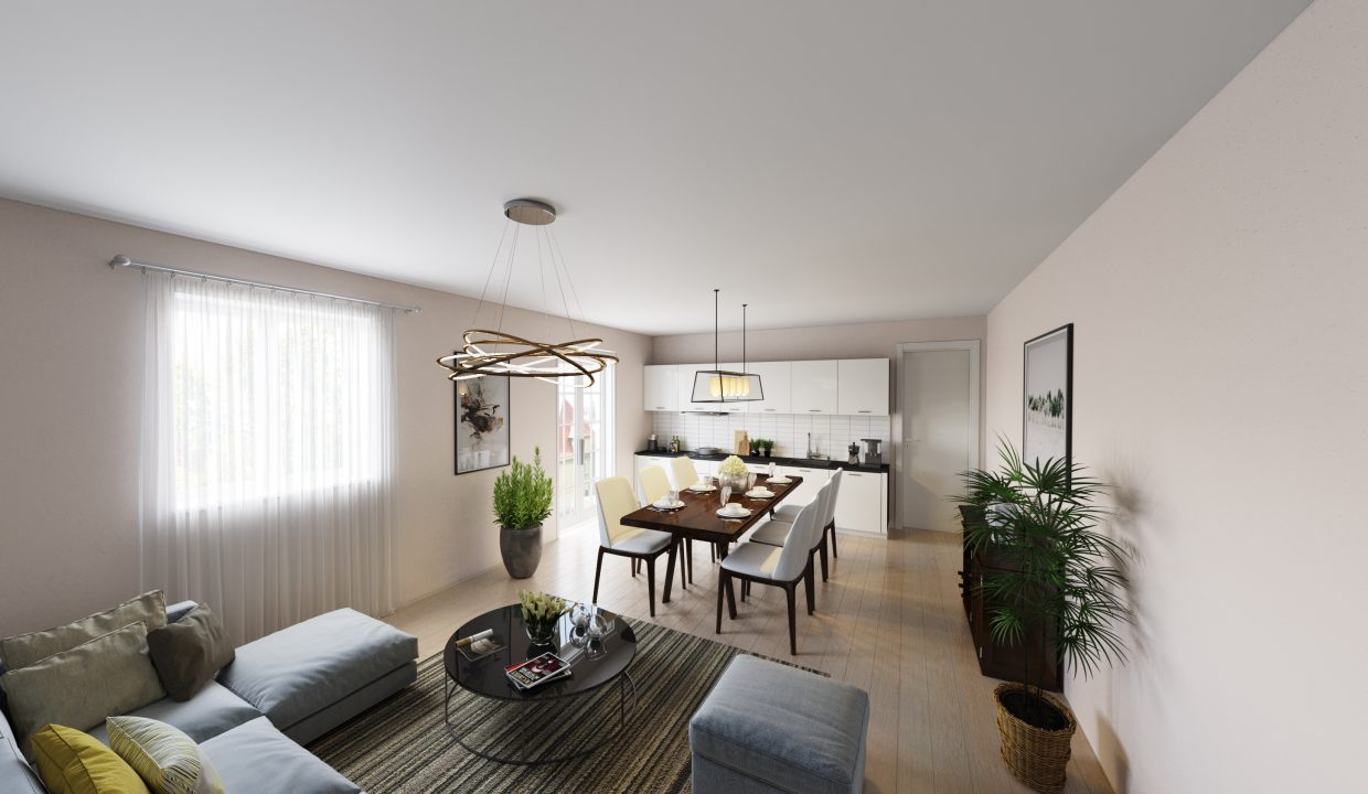 Casa Gravedona ed Uniti Lago Como - soggiorno - rendering