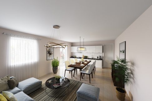 Casa Gravedona ed Uniti Lago Como - soggiorno - rendering