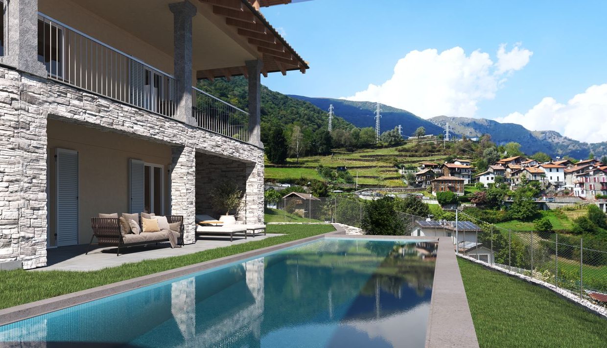 Lago Como Villa Indipendente con Piscina Pianello Lario