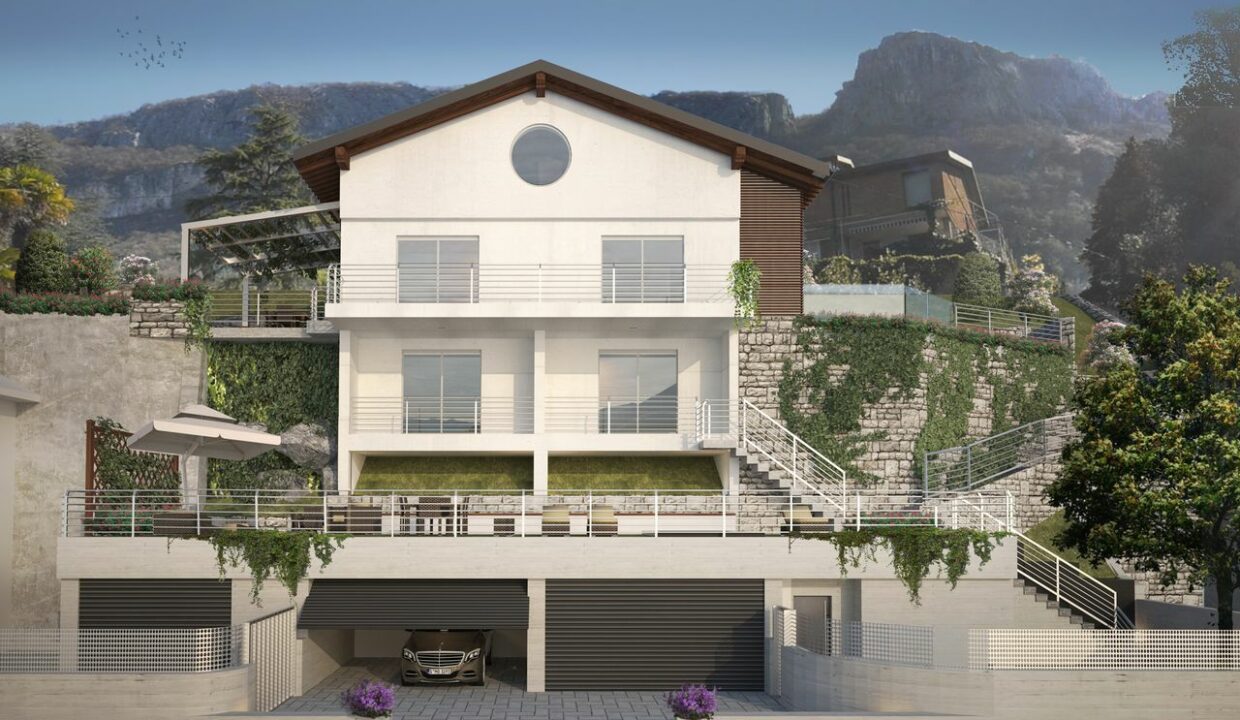 Villa Varenna Fronte Lago Como con Piscina rendering