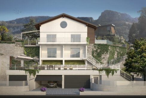Villa Varenna Fronte Lago Como con Piscina rendering
