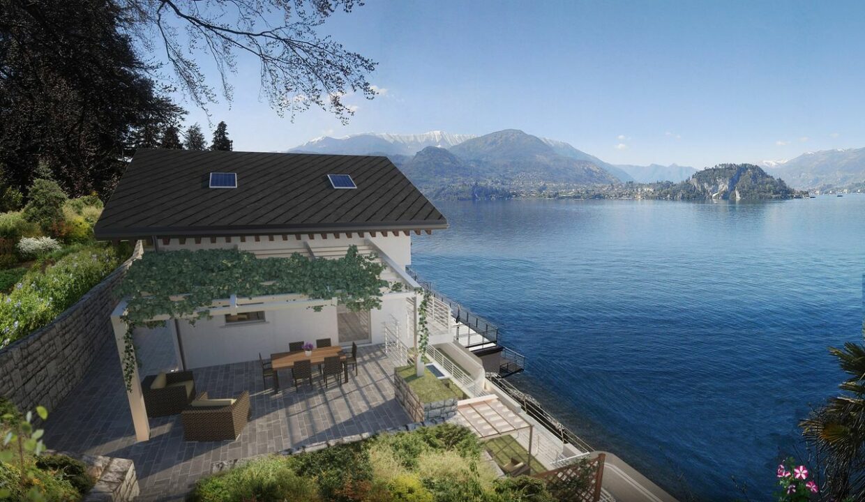 Villa Varenna Fronte Lago Como con Piscina - rendering