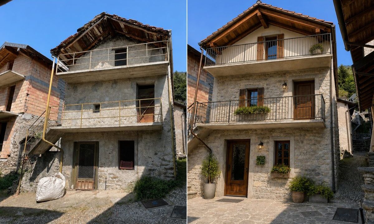 esempio ristrutturazione Vercana Lago Como