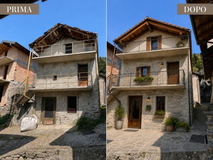 esempio ristrutturazione Vercana Lago Como