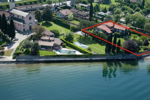 Villa Fronte Lago Como con Giardino Abbadia Lariana