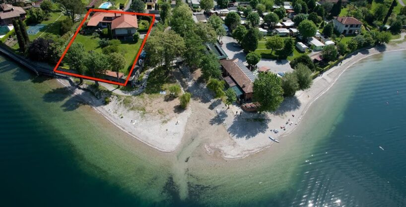 Villa Fronte Lago Como con Giardino Abbadia Lariana